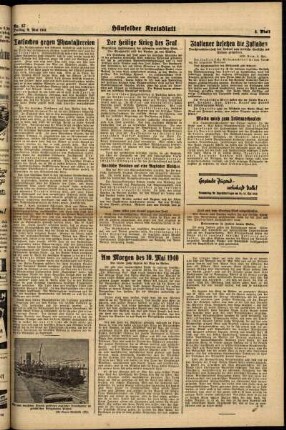 Zweite Ausgabe vom Freitag, den 09. Mai 1941.