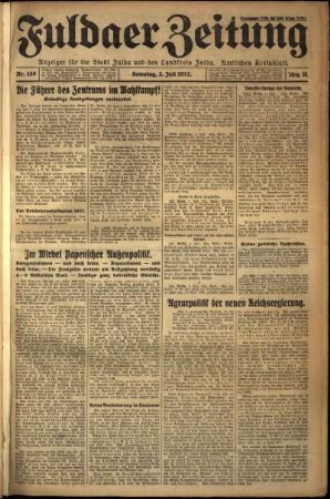 Ausgabe vom Samstag, den 02. Juli 1932.