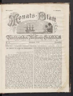 N° 12. Bremen, 1900. December