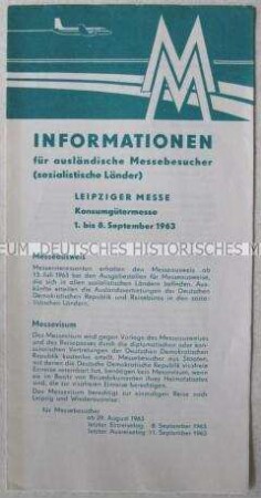 Informationsblatt für ausländische Besucher der Leipziger Messe