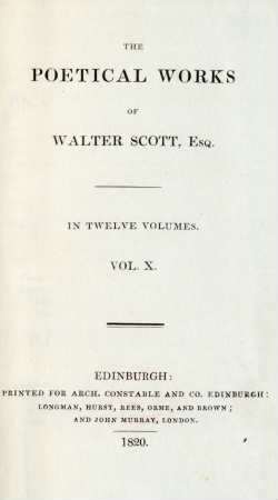 Vol. 10: The poetical works of Walter Scott, Esq.