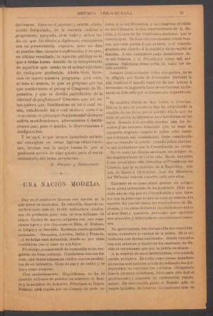 Una nación modelo.
