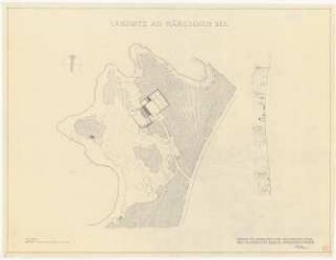 Landsitz an märkischem See: Grundriss, Schnitt 1:500