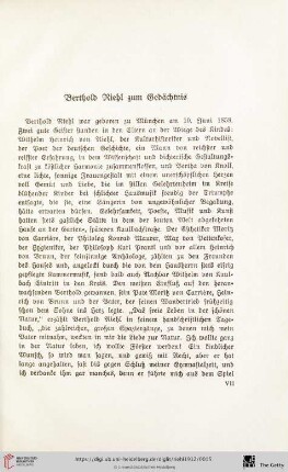 Berthold Riehl zum Gedächtnis