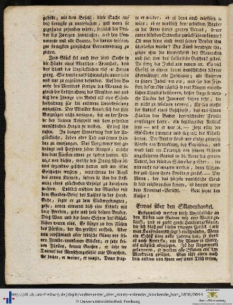 Etwas über den Sklavenhandel.