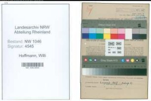 Entnazifizierung Willi Hoffmann , geb. 24.03.1898 (Landwirt)