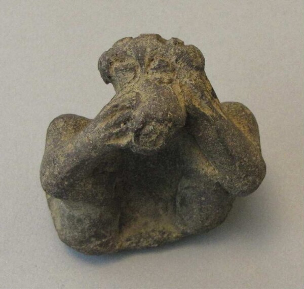 Fragment of an animal figurine made of clay