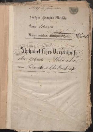 Dezennaltabellen 1863 - 1872 Geburten, Heiraten und Sterbefälle Wald