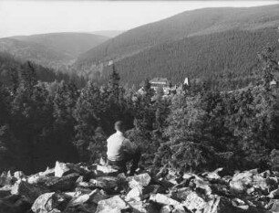 Blick auf Bärenfels und Kipsdorf
