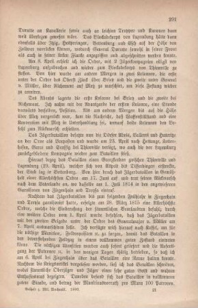 Theilnahme am Feldzug 1815 in Frankreich.
