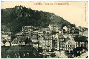Karlsbad. Blick nach dem Hirschensprung über Hotel Metropole