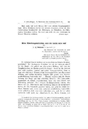 Eine Kirchengeschichte wie sie nicht sein soll
