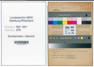 Entnazifizierung Heinrich Sundermann, geb. 14.09.1901 (Werkmeister)