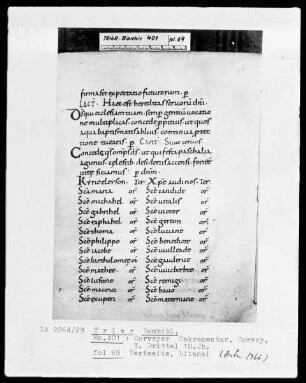 Sakramentar: Litanei