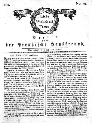 No. 94., 24sten November 1810