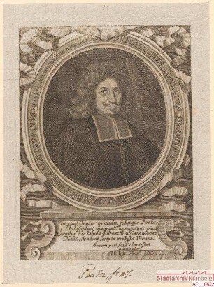 Johann Conrad Dürr, Nürnberger, Professor in Altdorf; geb. 26. November 1625; gest. 4. Juli 1677