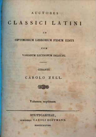 C. Iulii Caesaris Commentarii de bello Gallico et civili : Accedunt libri de bello Alexandrino, Africano et Hispaniensi : ad optimorum librorum fidem editi cum variarum lectionum delectu, 3