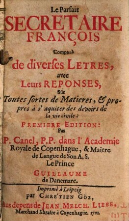 Le parfait Secretaire françois