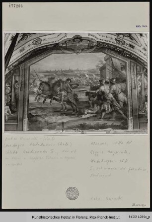 Taten Karls V. und Ferdinands II. : Ferdinand II. reitet in die Schlacht Böhmens u. Ungarns liegen am Boden