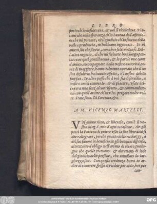 A M. Vincenzo Martelli.
