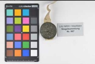 Siegler: Morrien, Gert, Erbmarschall Überlieferungsart: Original. Stoff: Wachs Farbe: grün Form: rund. Durchmesser: 28 Art: Typ: Umschrift: