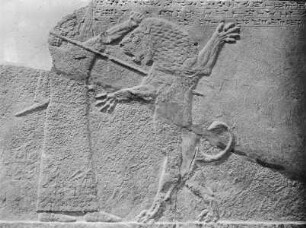 Der König Assurbanipal auf Löwenjagd, Relief aus dem Palast von Ninive