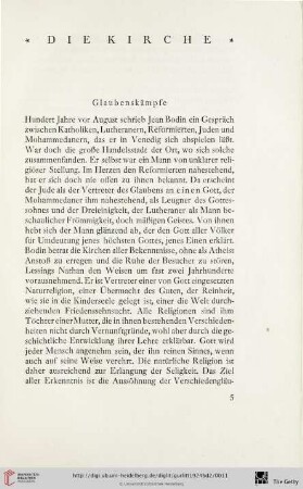 a) Glaubenskämpfe