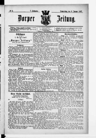 Dorper Zeitung. 1882-1887