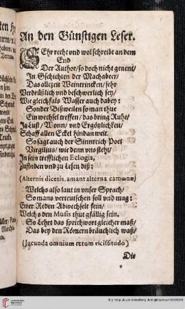 An den Günstigen Leser