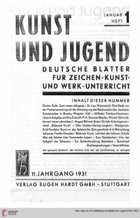 Heft 1 (Januar 1931)