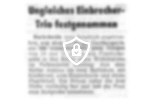 Ungleiches Einbrecher-Trio festgenommen