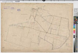 Herzfeld (Lippetal), Flurbereinigung Herzfeld-Düllo, Zuteilungskarte Herzfeld Flur 9
