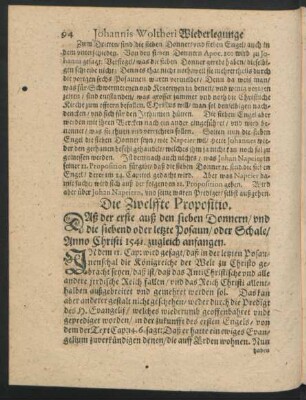 Die Zwelffte Propositio.