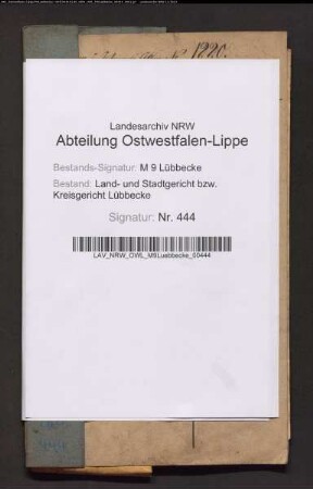 Erblasser: Consbruch, Valentin; Erblasser: Consbruch, Mathilde, geb. Müller: