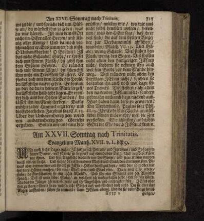 Am XXVII. Sonntag nach Trinitatis.