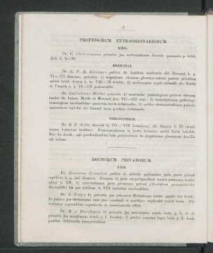Professorum Extraordinariorum.