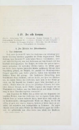 § 49. Der erste Kreuzzug