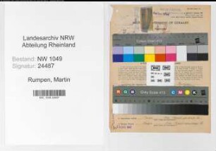 Entnazifizierung Martin Rumpen , geb. 18.11.1901 (Bahnbeamter)