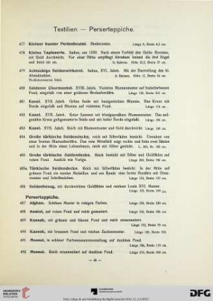 Textilien- Perserteppiche (Nr. 477-500)