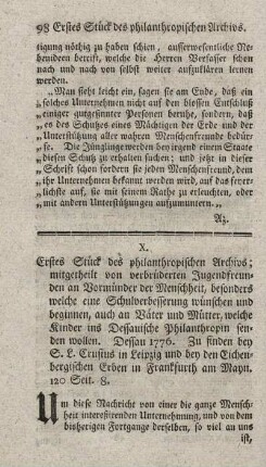 Philanthropisches Archiv. St.1.