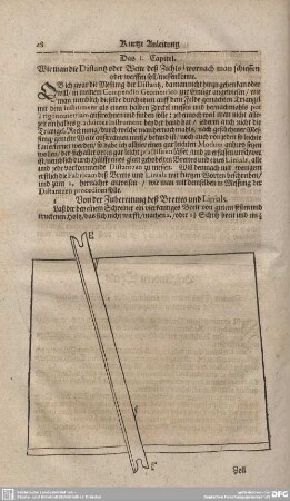Das I. Capitel. Wie man die Distantz oder Weite deß Ziehls/ wornach man schiessen oder werffen soll/ messen könne.