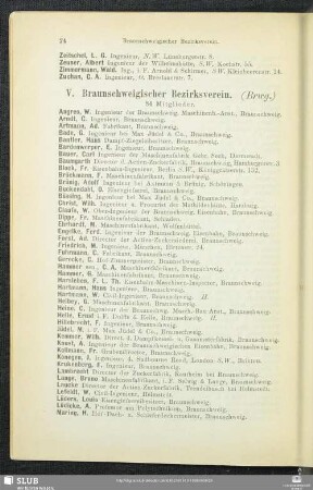 V. Braunschweigischer Bezirksverein.