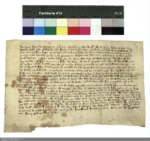 Revers Konrads von Trimberg bezüglich seiner Verpflichtung als Burgmann auf der Burg Bingenheim durch Heinrich [von Kranlucken], Abt von Fulda
