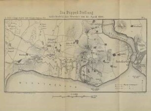 Karte: Die Düppel-Stellung. Gefechtsfeld des Sturmes am 18. April 1864