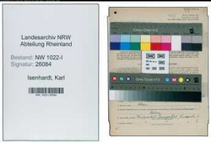Entnazifizierung Karl Isenhardt , geb. 12.03.1893 (Metzger)