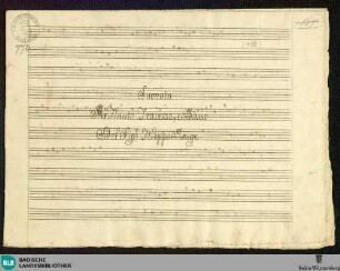 Sonatas - Mus. Hs. 774 : fl, b; G