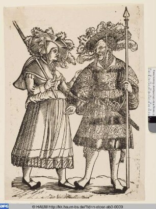Schultheiß der Landsknechte mit Frau