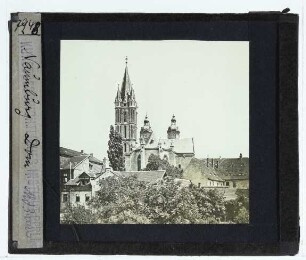Naumburg (Saale), Dom : Ansicht (v.d. Moritzkirche aus?), ohne SW-Turm (1884).