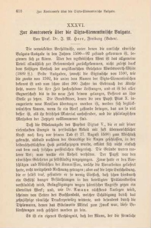 418-426 Zur Kontroverse über die Sixto-Clementinische Vulgata