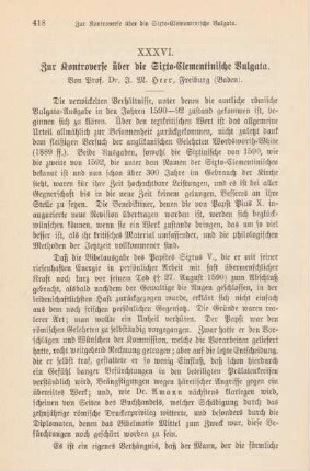 418-426 Zur Kontroverse über die Sixto-Clementinische Vulgata
